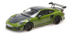 Minichamps Porsche 911 GT3 RS (991.2) 2019 Green W/Weissach Package W/Wording W/ Black Wheels